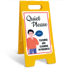 Quiet Please Teaching And Learning In Progress With Graphic Sidewalk Sign Kit,