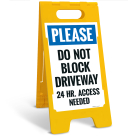 Please Do Not Block Driveway 24 Hour Access Needed Sidewalk Sign Kit,