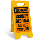 Warning Grumpy Old Man Do Not Disturb Sidewalk Sign Kit,