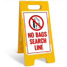 No Bags Search Line Sidewalk Sign Kit,