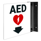 AED Projecting Sign, Double Sided,