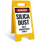 Danger Silica Dust Wet Sweeping Only Sidewalk Sign Kit,