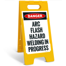 Osha Danger Arc Flash Hazard Welding In Progress Sidewalk Sign Kit,