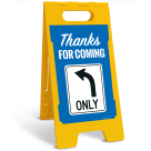 Thanks For Coming Turn Right For Exit Event Parking Sidewalk Sign Kit,