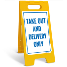 Take Out Delivery Sign Big Boss Panel Sidewalk Sign Kit,