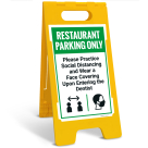 Restaurant Parking Only Practice Social Distancing Sidewalk Sign Kit,