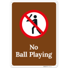 No Ball Playing Sign,