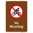 No Bicycling Sign,
