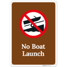 No Boat Launch Sign,