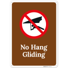 No Hang Gliding Sign,