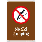 No Ski Jumping Sign,