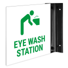 Eye Wash Station Projecting Sign, Double Sided,