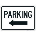 Directional Parking With Left Arrow Sign,