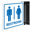 Unisex Restroom Projecting Sign, Double Sided, (SI-7622)