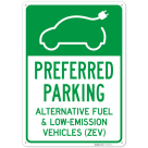Preferred Parking Alternate Fuel And Low Emission Vehicles Sign,