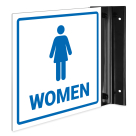 Women Restroom Projecting Sign, Double Sided,