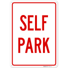 Self Park Sign,