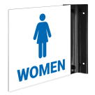 Women's Restroom Projecting Sign, Double Sided,
