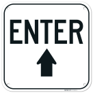 Enter With Up Arrow Sign,