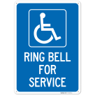Ring Bell For Service Wheelchair Sign,