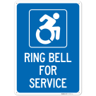 Ring Bell For Service Accesible Sign,