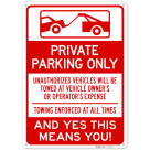 Private Parking Only And Yes This Mean You Sign,