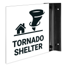 Tornado Shelter Projecting Sign, Double Sided,