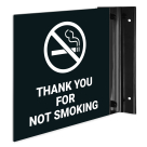 Thank You For Not Smoking Projecting Sign, Double Sided,