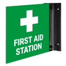First Aid Station Projecting Sign, Double Sided, (SI-7644)