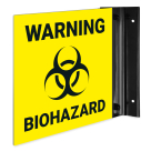 Warning Biohazard Projecting Sign, Double Sided,