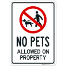 No Pets Allowed On Property Sign,