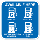 Available Here Gasoline Diesel Fuel Sign,