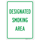 Designated Smoking Area Sign, (SI-76565)