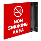 Non Smoking Area Projecting Sign, Double Sided,