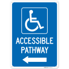 Accessible Pathway With Left Arrow Sign,