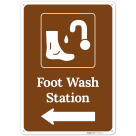 Foot Wash Station With Right Arrow Sign,