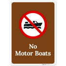 No Motor Boats Sign, (SI-76634)