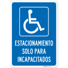 Parking Only For Disabled Spanish Sign,