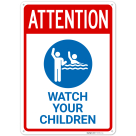 Attention Watch your Children Sign,