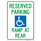 Accessible Ramp At Rear Sign,