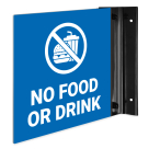 No Food or Drink Projecting Sign, Double Sided,