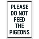 Please Do Not Feed The Pigeons Sign,