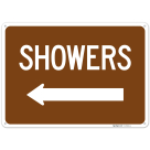 Showers With Left Arrow Sign,