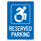 Reserved Accessible Parking With Graphic Sign,