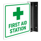 First Aid Station Projecting Sign, Double Sided, (SI-7690)