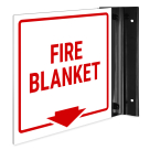 Fire Blanket Projecting Sign, Double Sided, (SI-7694)