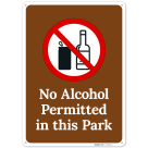 No Alcohol Permitted In This Park Sign,