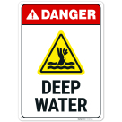 Danger Deep Water Sign, (SI-76973)
