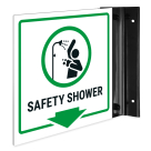 Safety Shower Projecting Sign, Double Sided,