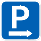 P With Right Arrow Sign,